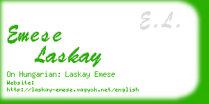 emese laskay business card